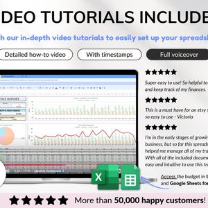 Etsy Seller Bookkeeping Spreadsheet Small Business Planner Income Expense Profit Tracker Google Sheets Excel Accounting Template Tax Tracker