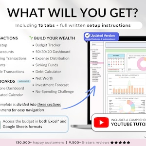 Paycheck Budget Spreadsheet Monthly Budget Weekly Budget Biweekly Debt Tracker Bill Tracker Financial Planner Excel Template Google Sheets