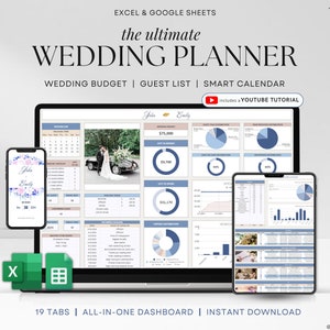 Wedding Planner Spreadsheet Wedding Budget Tracker Wedding Timeline Checklist Guest List Tracker Wedding Itinerary Seating Plan Wedding Gift