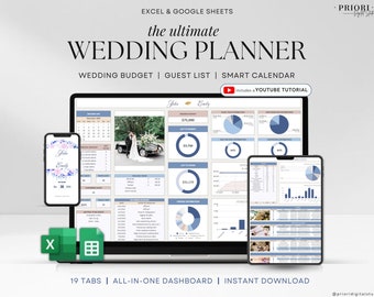 Wedding Planner Spreadsheet Wedding Budget Tracker Wedding Timeline Checklist Guest List Tracker Wedding Itinerary Seating Plan Wedding Gift