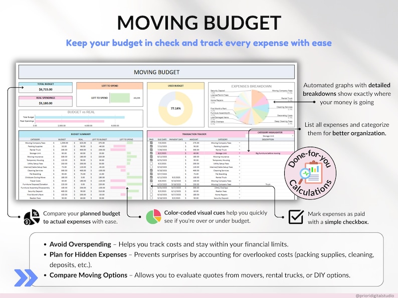 Moving Planner Google Sheets First House Moving Excel Spreadsheet ...