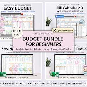 Budget Planner Monthly Paycheck Budget Bill Tracker Excel Spreadsheet Google Sheets Bundle Debt Payoff Tracker Debt Snowball Savings Tracker
