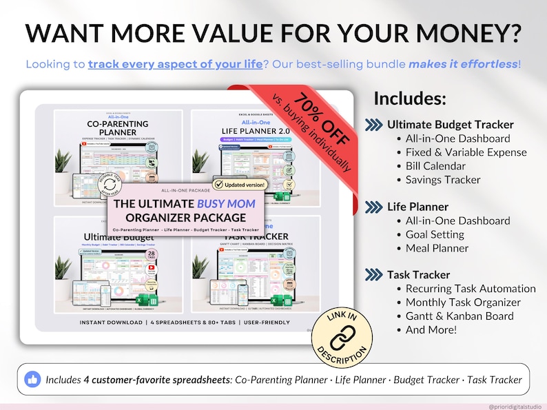 Co-parenting planner for Google Sheets to help divorced or separated parents track custody schedules, child support, shared expenses, and visitation. Includes automated calendar, recurring and one-time schedules, and expense tracking to simplify co-parenting and financial management. Perfect digital tool for organized, stress-free custody and parenting coordination.