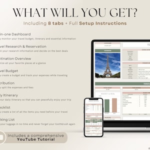 Honeymoon Travel Planner Google Sheets Excel Holiday Organizer Travel Budget Spreadsheet Travel Itinerary Vacation Planner Packing List