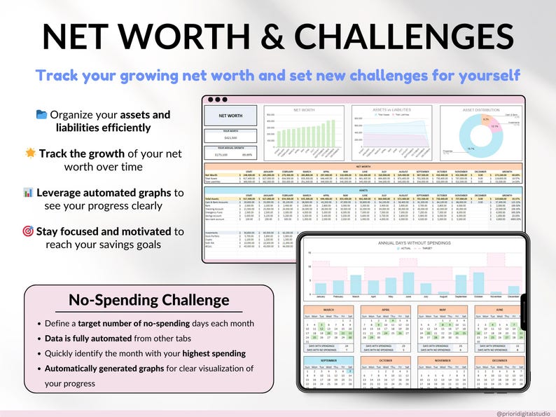 Ultimate Budget Spreadsheet Multicolored theme for Google Sheets & Excel – Annual and Monthly Budget Tracker with Bill, Debt & Savings Tracking. Includes recurring transactions, subscriptions, income, and expenses. Perfect personal finance planner for couples or families (up to 6 users). Start anytime and manage your money with ease.