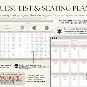 Wedding Planner Spreadsheet Wedding Budget Tracker Wedding Timeline Checklist Guest List Tracker Wedding Itinerary Seating Plan Wedding Gift Wedding Planner Template Wedding Tracker Spreadsheet Wedding Gift for Bride Wedding Budget