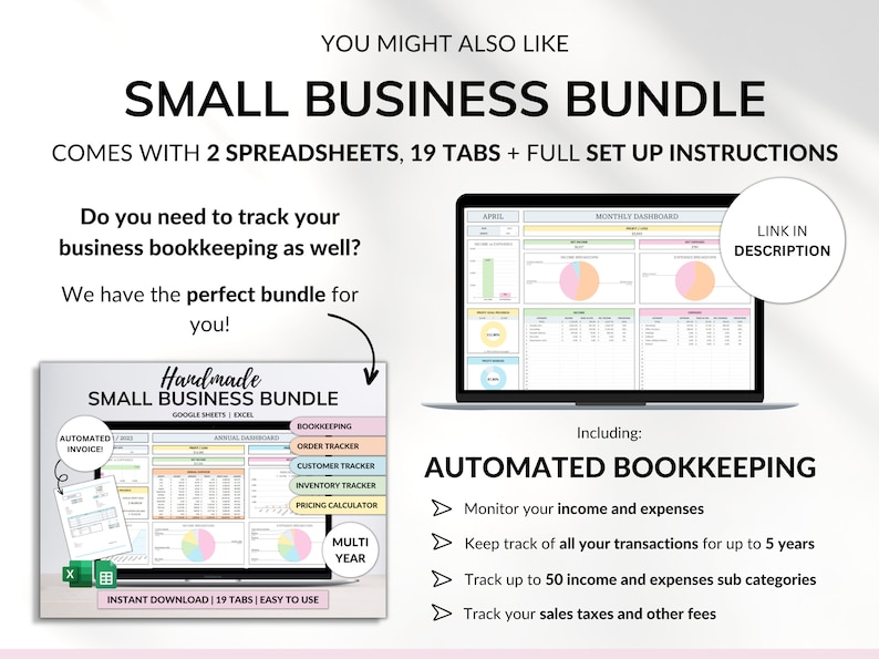 Small Business Spreadsheet Inventory Tracker Order Sales Tracker Product Handmade Pricing Calculator Client Tracker Google Sheets Excel