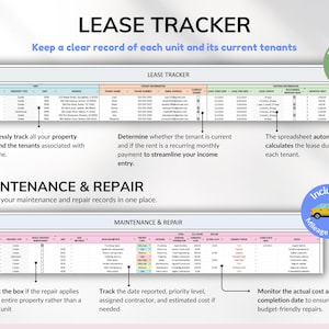 Rental Property Tracker Landlord Spreadsheet Multi Property Income and Expense Excel Google Sheets Rental Bookkeeping Rent Payment Tracker Tenant Ledger Property Management Real Estate Finances