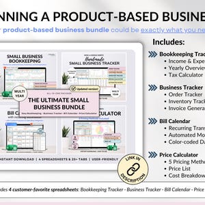 Small business spreadsheet bundle for service business owners available in Excel and Google Sheets. Includes bookkeeping spreadsheet, client tracker, CRM, payroll tracker, invoice tracker, and order tracker to organize finances and customers. Perfect all-in-one toolkit to manage your service business, streamline bookkeeping, and track clients, orders, and payments with ease in one simple system.