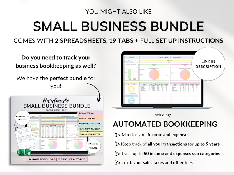 Pricing Calculator for Small Business Google Sheets Excel Business Tracker Handmade Products Pricing Template Profit Margin Pricing Guide