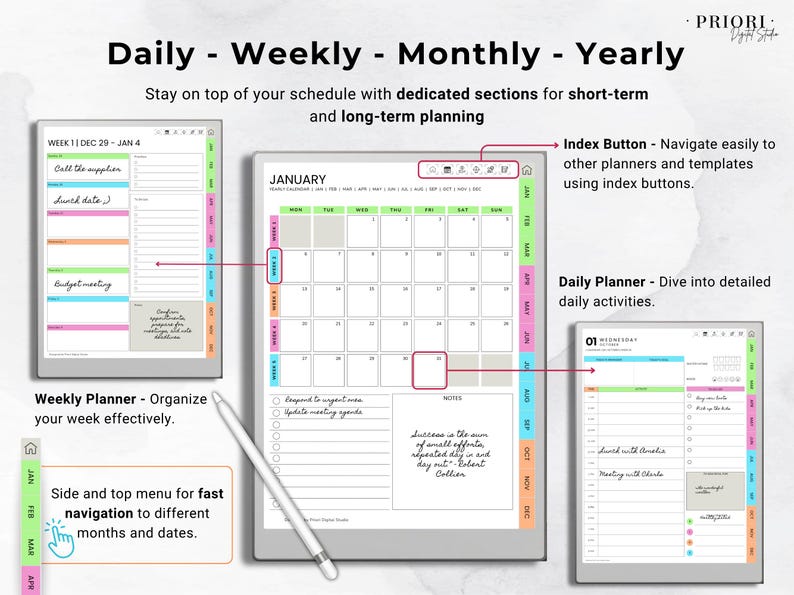 Remarkable Digital Planner 2025 2026 Daily Planner Remarkable 2 ...