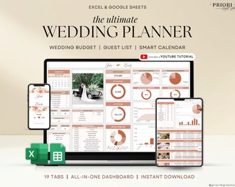 Wedding Planner Spreadsheet Wedding Budget Tracker Wedding Timeline Checklist Guest List Tracker Wedding Itinerary Seating Plan Wedding Gift