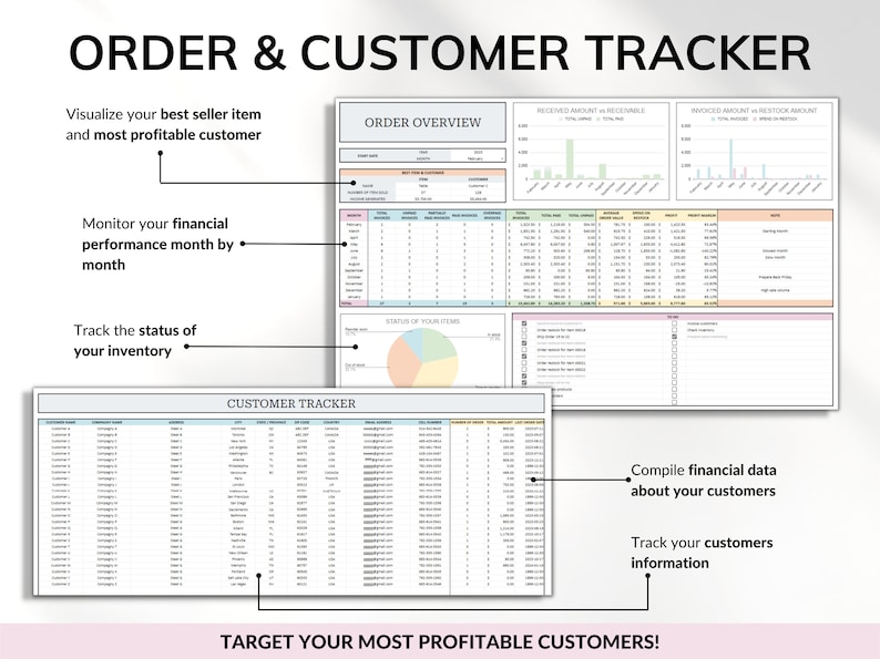 Small Business Spreadsheet Inventory Tracker Order Sales Tracker Product Handmade Pricing Calculator Client Tracker Google Sheets Excel