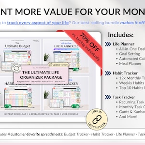 Ultimate Budget Spreadsheet Multicolored theme for Google Sheets & Excel – Annual and Monthly Budget Tracker with Bill, Debt & Savings Tracking. Includes recurring transactions, subscriptions, income, and expenses. Perfect personal finance planner for couples or families (up to 6 users). Start anytime and manage your money with ease.