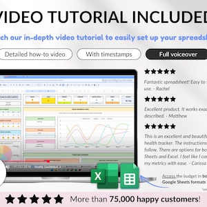 Health Wellness Tracker Spreadsheet Google Sheets Chronic Illness Symptom Log Daily Mental Health Journal Pain Tracker Excel Medical Binder Symptom Analyzer Sleep Tracker Medical Record Tracker