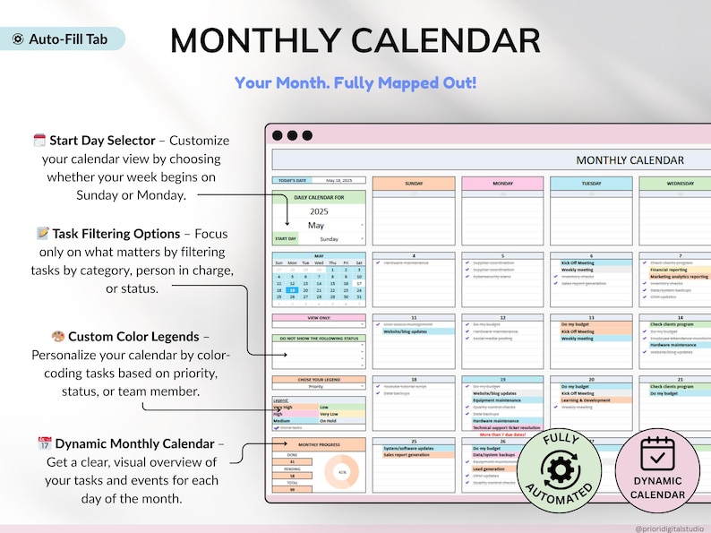 task tracker spreadsheet for Google Sheets digital to-do list and task manager template Excel daily planner for work and projects Google Sheets productivity dashboard team task tracker with priority labels project management spreadsheet for teams all-in-one task planning Google Sheet 
recurring task planner in Google Sheets weekly and monthly task overview template spreadsheet format smart task tracker for personal planning Google Sheets planner