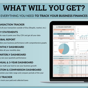 Etsy Bookkeeping Spreadsheet Small Business Bookkeeping Income Expense Profit Tracker Google Sheets Excel Accounting Template Tax Tracker