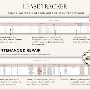 Rental Property Tracker Landlord Spreadsheet Multi Property Income and Expense Excel Google Sheets Rental Bookkeeping Rent Payment Tracker Tenant Ledger Property Management Real Estate Finances