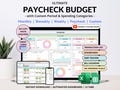 Paycheck Budget Spreadsheet Weekly Budget Monthly Budget Biweekly Bill Tracker Debt Tracker Financial Planner Google Sheets Excel Template