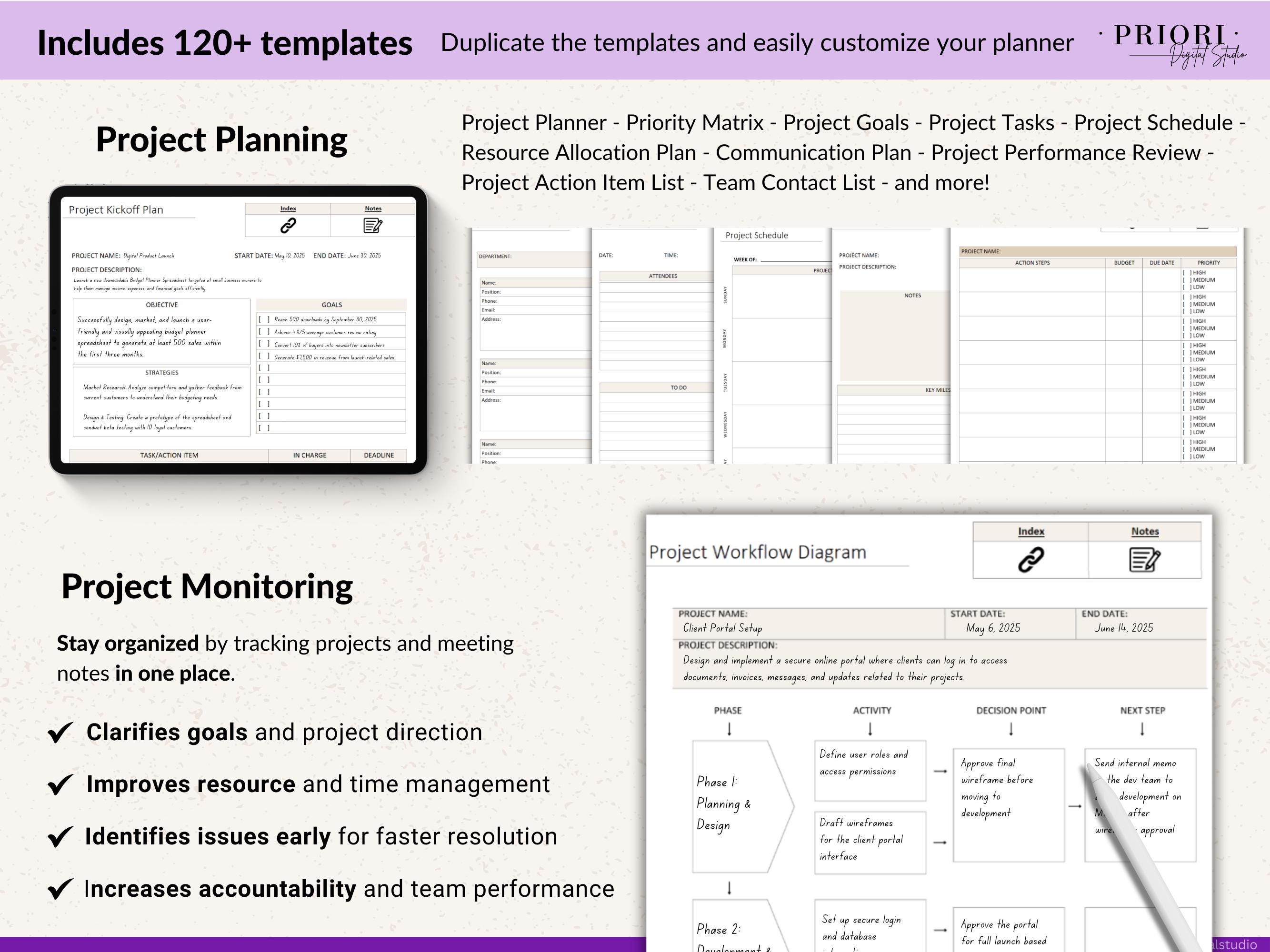 Onenote Planner 2026 2027 Professional One Note Template for Work ...