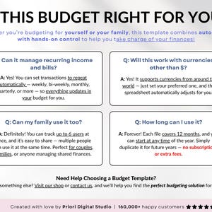 Ultimate Budget Spreadsheet Multicolored theme for Google Sheets & Excel – Annual and Monthly Budget Tracker with Bill, Debt & Savings Tracking. Includes recurring transactions, subscriptions, income, and expenses. Perfect personal finance planner for couples or families (up to 6 users). Start anytime and manage your money with ease.