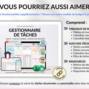 Tableur de comptabilité pour petites entreprises, modèle Excel et Google Sheets pour suivi des revenus, dépenses, profits, taxes et kilométrage. Planificateur financier intelligent, tableau de bord mensuel, trimestriel et annuel, suivi des transactions récurrentes. Idéal pour PME et entrepreneurs, gestion facile et efficace de la comptabilité, suivi des finances, modèle numérique tout-en-un pour petites entreprises et business.