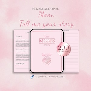 Mom&#39;s Story Digital Journal: 200 Thoughtful Prompts (Instant Download)