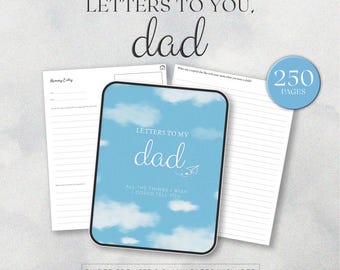Letters to My Dad Grief Journal: Healing Prompts, Memory Keepsake (Instant Download)