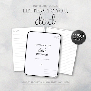 Pérdida de un padre: un diario de duelo digital - Cartas a mi papá en el cielo - Regalo perfecto para conmemorar y recordar - Descarga instantánea