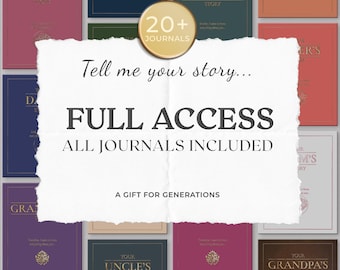 Family, Tell Me Your Story Journals: Full Access Bundle for the Whole Family (Instant Download)