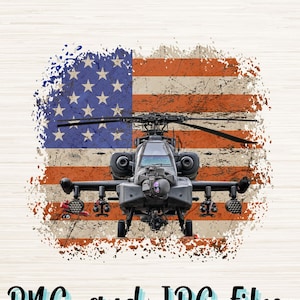 May include: A distressed American flag with a military helicopter flying in front of it. PNG and JPG files. High resolution.