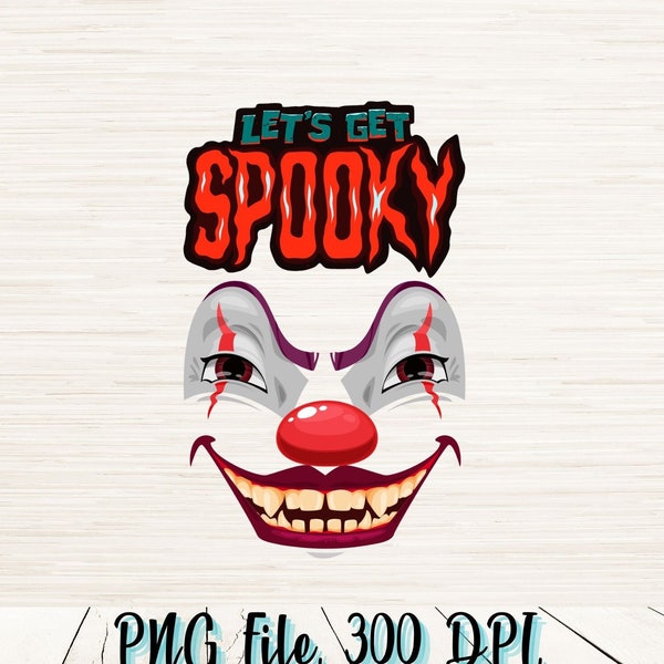 Scary Clown Artwork Png | Instant Digital Download | Pod Allowed | T Shirt sublimation PNG | Classic Movie Png | High Resolution Clipart