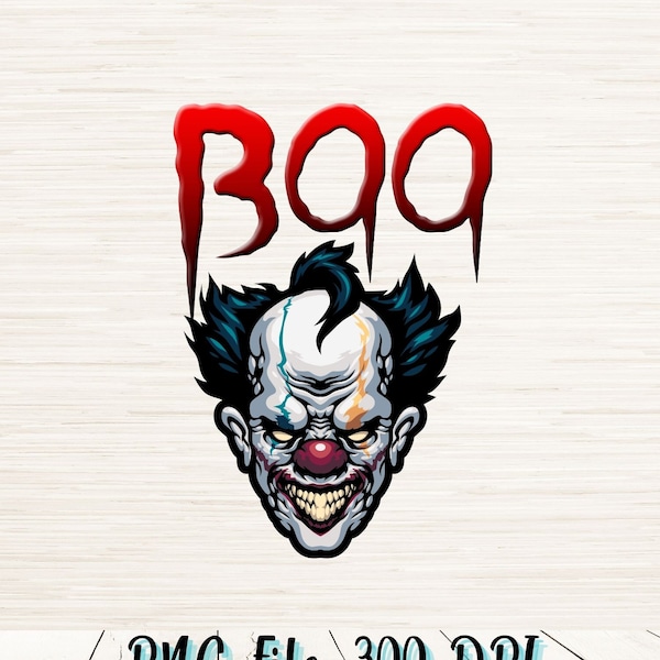 Scary Clown Artwork Png | Instant Digital Download | Pod Allowed | T Shirt sublimation PNG | Classic Movie Png | High Resolution Clipart