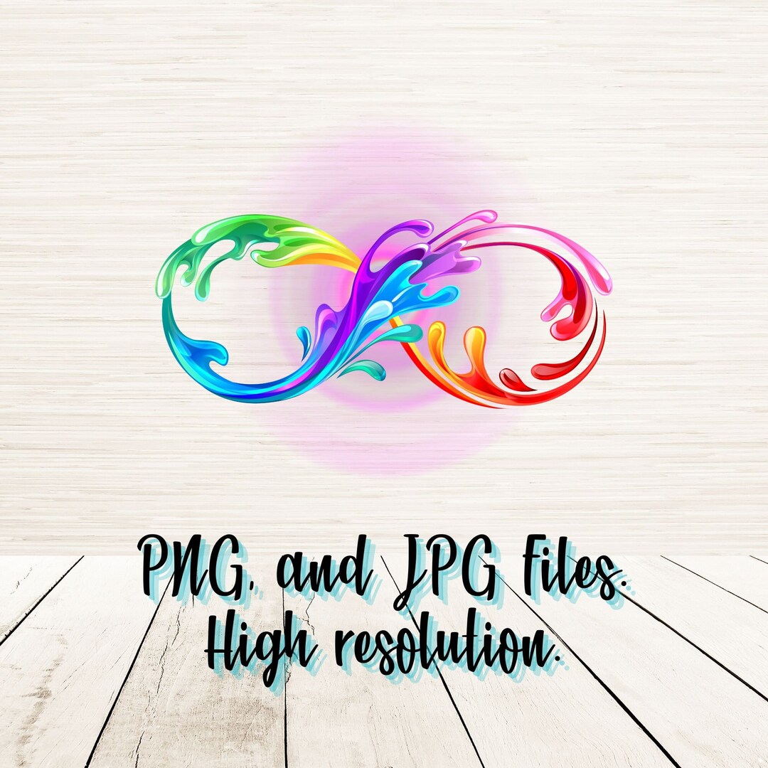 Colorful Infinity Symbol and Transparent Hypnotic Circle Png File ...