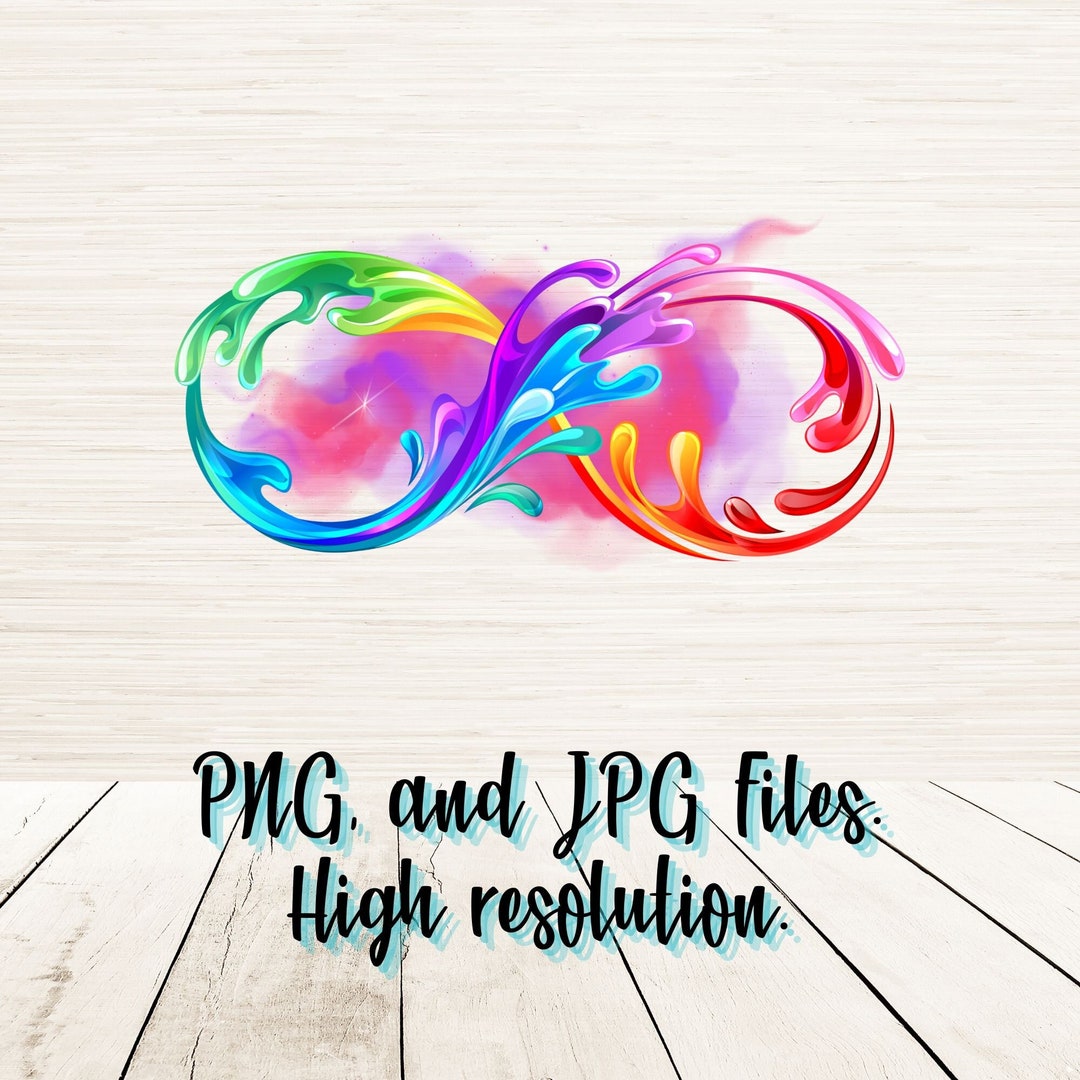 Colorful Infinity Symbol and Transparent Galaxy Png File, Digital ...