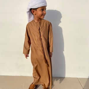 Mustard Emirati Baby Jubba Thobes Jubbah Jubba Thawb Kandora Dishdasha Jalabiya Kaftan Qamis Mens Islamic Clothing