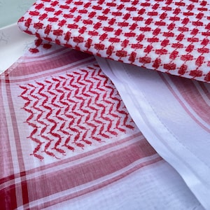 Mens Red Luxury Shemagh Scarf