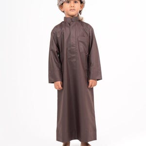 Kids Abadi Chocolate Jubba Thobes