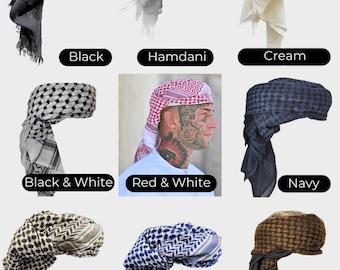 Mens & Kids Adjustable Ready Made Arab Hat Shemagh Keffiyeh Wrap (23&quot;)