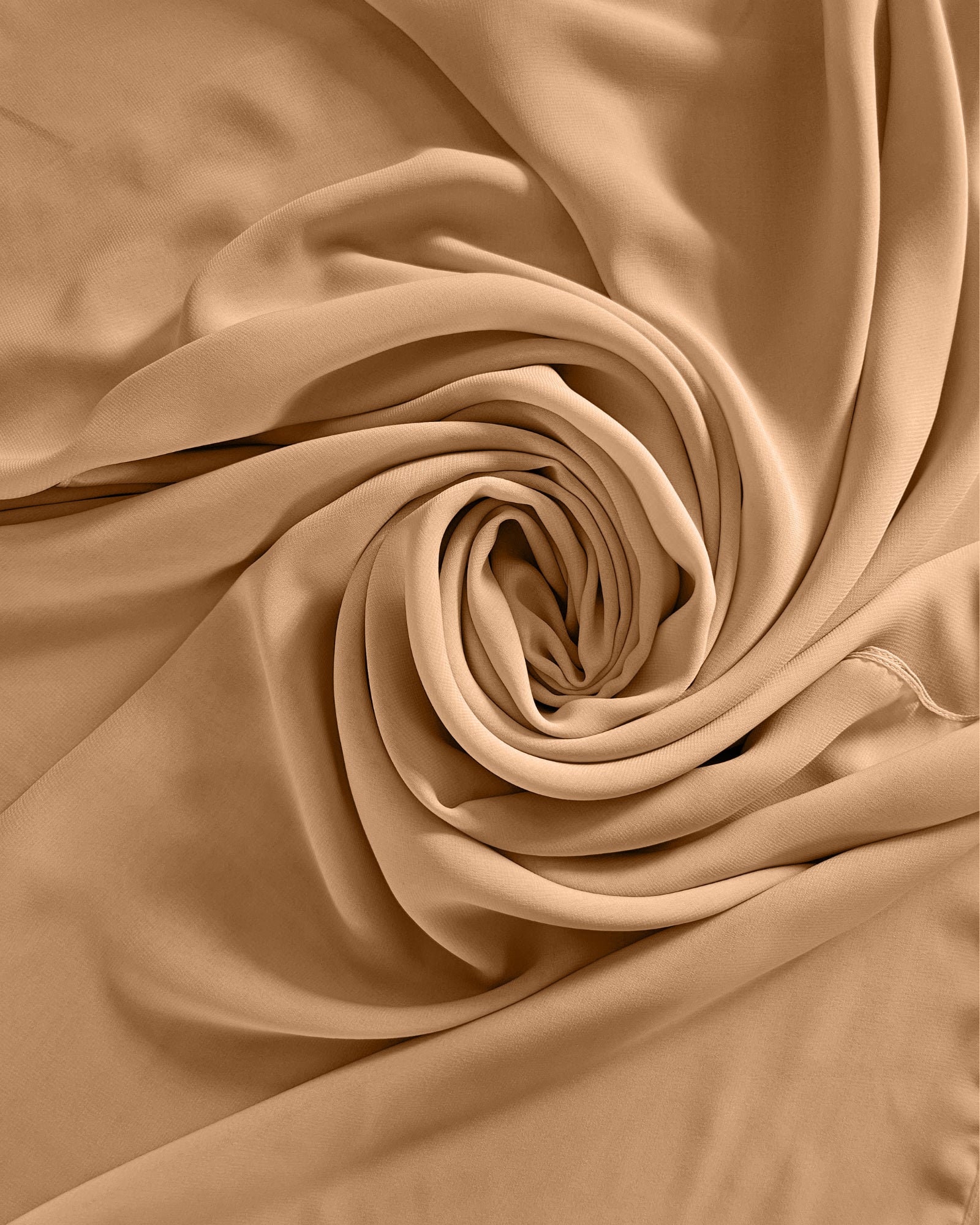 Silk chiffon ribbon 2.5cm width / Extra light bias cut silk ribbon /  DyeingHouseGallery DHG / 100% Silk chiffon / Color: Sand