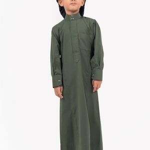 Kids Saudi Hijazi Imperial Fern Cashmere Wool Jubba Thobe