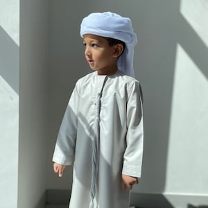 Light Green Emirati Baby Jubba Thobes Jubbah Jubba Thawb Kandora Dishdasha Jalabiya Kaftan Qamis Mens Islamic Clothing