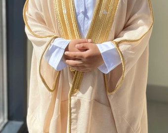 Men&#39;s High Quality Beige Bisht