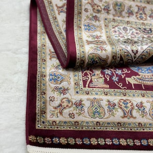 Alfombra suave para oración musulmana, regalo de boda, alfombra de oración de alta calidad, alfombra gruesa de lujo, alfombra de oración personalizada, regalo islámico para él y para ella.