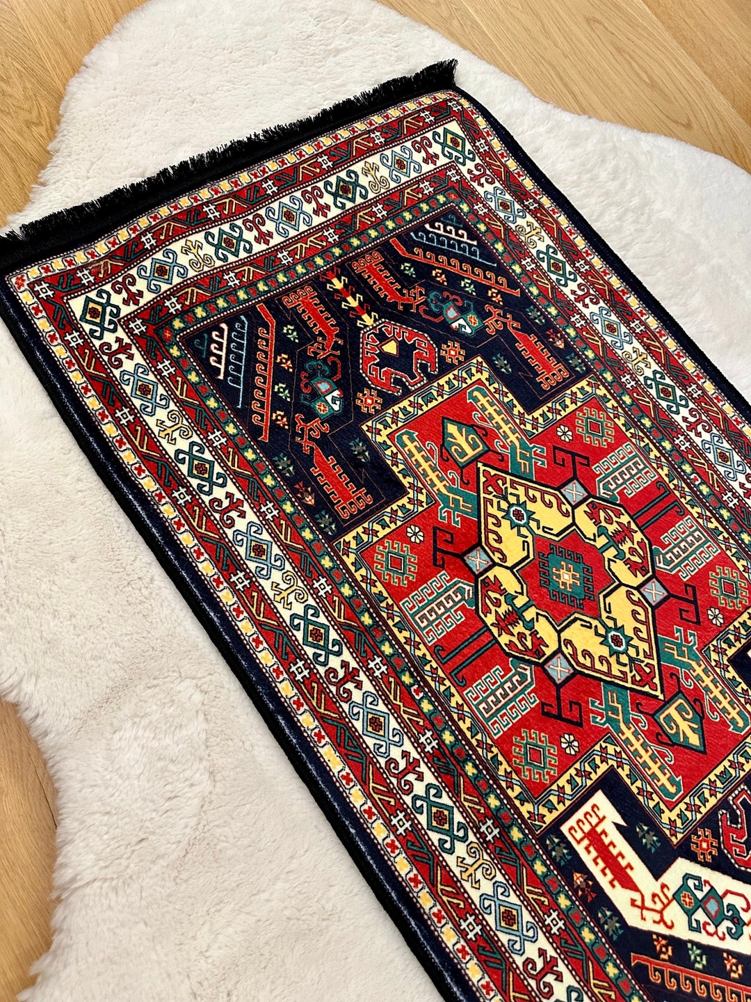 Muslim Prayer Rug Janamaz Islamic Gift Antislip Mat Soft Prayer Mat