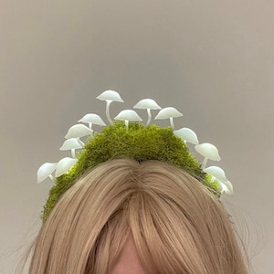 Glowing Mushroom Fairy Crown -  Rave Headpiece - Woodland Fantasy Costume
