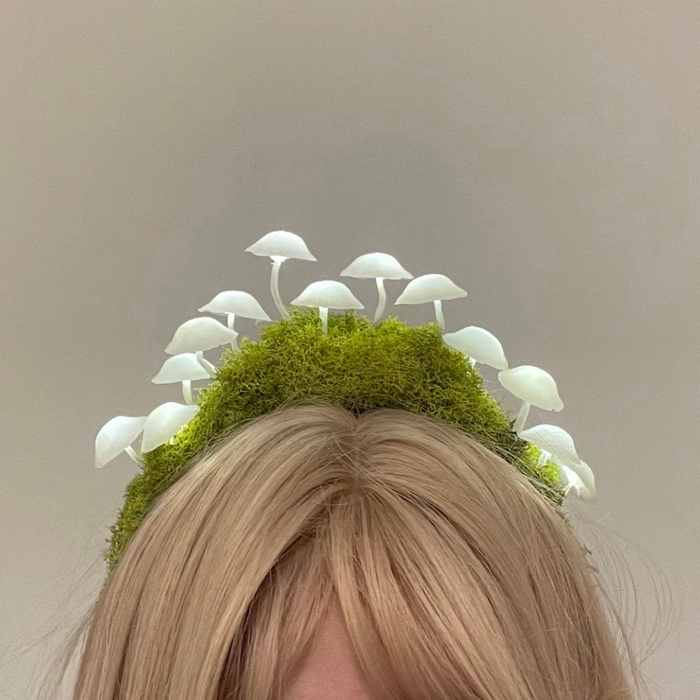 Glowing Mushroom Fairy Crown - Rave Headpiece - Woodland 