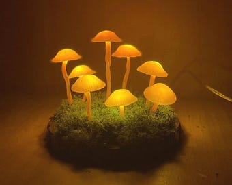 Glowing Mushroom Nightlight: Natural Desk Decor