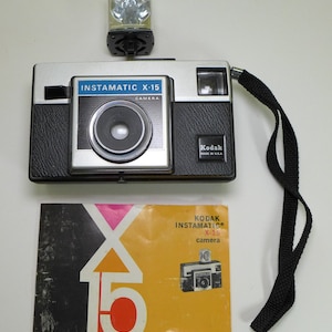 Kodak Instamatic X-15 Film Camera. Film Photography. Vintage 1970s Era, 126 Film, Point and Shoot Film Camera. Classic Collectible.