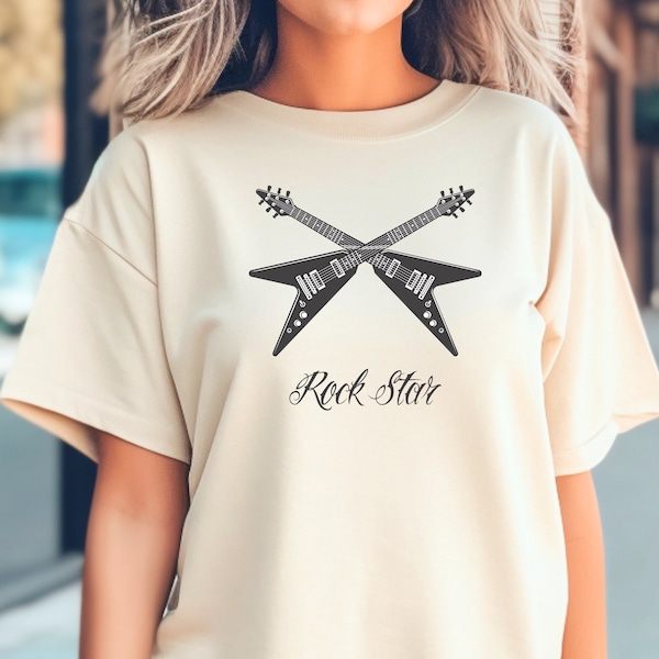Rockstar PNG, Rock Music PNG, Hard Rock T Shirt Design, Rocker, Music Lover, 80s 90s, PNG, Digital Download, Anthem